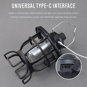 Lampes de support de camping en plein air Pinecone LED tente de charge atmosphère rétro camping suspensions - Product Image 3