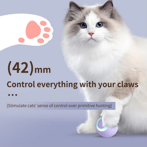 Yzs USB Có Thể Sạc Lại 360 Độ Quay Bóng Thông Minh Mèo Squeaky Đồ Chơi, Một Thân Thiện Với Môi Cổ Điển Pet Đồ Chơi - Product Image 5