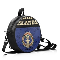 Sac à main rond en PU Saipan personnalisé, élégant et brillant, pour femme, idéal pour les sorties du week-end, les voyages décontractés et comme choix de cadeau