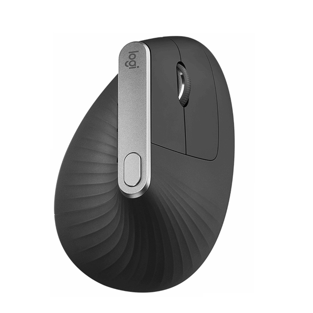Logitech MX Vertical Vertical Mouse Reduces Muscular Strain Wireless Advanced Ergonomic Handshake Position Mouse for Home Office