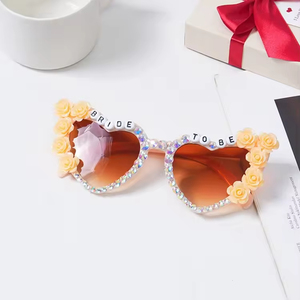 Hstyle despedida de soltera novia para ser gafas de sol despedida de soltera regalos accesorios de boda favores de fiesta gafas de sol de diamantes de imitación - Product Image 5
