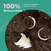 Gobelets à sauce jetables compostables en pulpe de canne à sucre 2oz, 100% biodégradables et compostables en bagasse
