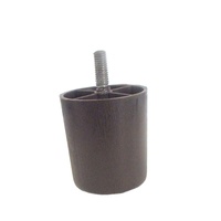 Pieds de canapé en plastique, 2 pièces, noir, meubles avec vis