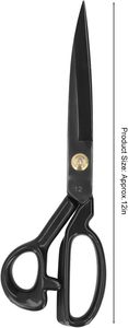 Strong Manganese Steel Tailor <b>Scissors</b> Smooth New Style Black Blade for Clothing <b>Sewing</b> Leather Handmade Fabric Cutting DIY - Product Image 2