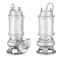 Pompe submersible pour eaux usées WQ 10hp 7.5kw 25m/h 20m pour l'industrie automobile, haute pression, moteur triphasé OEM, acier inoxydable 304