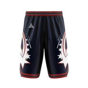 Ensemble d'uniformes de basketball HEALY Star Graphic, bleu marine, rouge, blanc, respirant, maillot et short sublimés, pour entraînement et matchs - Product Image 3