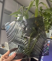 Cloisons en verre creux commerciales, cloisons Moru en verre flotté trempé cannelé, séparateurs de bureau transparents pour la confidentialité et la décoration