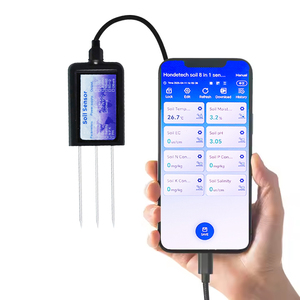 RS485 giám sát trực tuyến Màn hình đọc không thấm nước 4 trong 1 độ ẩm đất và nhiệt độ và EC và độ mặn cảm biến datalogger - Product Image 2