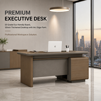 Bureau de direction minimaliste de qualité E0, plateau épaissi, petit bureau de direction moderne, personnalisable