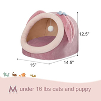 Vente en gros de lits pour animaux de compagnie personnalisés, couverts et intérieurs, pour l'hiver, avec porte, confortables, douillets et apaisants, pour chiens et chats