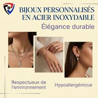 Bijoux personnalisés avec nom et logo, collier, boucles d'oreilles, bracelet, bagues en argent plaqué or, laiton, acier inoxydable, service OEM