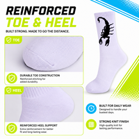 Chaussettes en coton de qualité supérieure avec impression de logo animal personnalisé, douces à porter et conçues dans un style sportif tendance