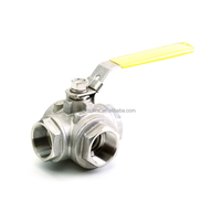 Vanne à boisseau sphérique en acier inoxydable TapLink TV-401-R DN40 à 3 voies en L, joint PTFE, tige anti-soufflage, commande manuelle, OEM, pour eau, fabrication chinoise - Meilleures ventes