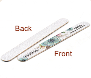 Di fascia alta professionale stampa fiori lima <span class=keywords><strong>legno</strong></span> <span class=keywords><strong>carta</strong></span> <span class=keywords><strong>vetrata</strong></span> lavabile 100/180 lima per unghie in <span class=keywords><strong>legno</strong></span> dritto - Product Image 3
