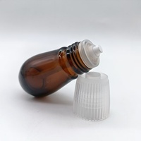 Type d'ampoule de voiture de bouteille en verre d'aromathérapie ambre délicate et compacte de 28ml