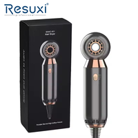 Resuxi BSMC-801 sèche-cheveux ionique professionnel sèche-cheveux à séchage rapide léger à faible bruit sans feuilles avec diffuseur