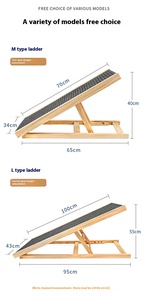 उच्च बिस्तरों के लिए आसान लकड़ी के कुत्ते रैंप फोल्डेबल संयुक्त-अनुकूल पोर्टेबल पालतू सीढ़ी मजबूत वजन क्षमता गैर-पर्ची सुरक्षित चढ़ाई - Product Image 3
