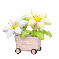 Best-seller Flower Carriage Collection Gift Box Edition Series 143 pièces en plastique micro-particules blocs de construction jouet éducatif