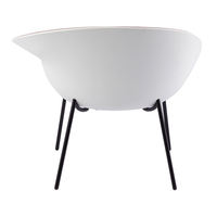Fauteuils nordiques modernes Lounge Accent Chairs en tissu rose PP Dossier Mobilier de salon