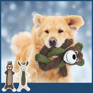 USMILEPET Best Sell <strong>Rabbit</strong> Fur Linen Dog Sound Plush <strong>Toys</strong> Chewing and Teeth Grinding <strong>Pet</strong> Chew Squeak <strong>Toys</strong> for Medium Large Dogs - Product Image 2