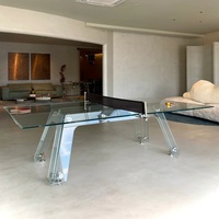 Table de ping-pong intégrée en verre trempé de 15 mm d'épaisseur, confortable, pour usage domestique, vente directe usine