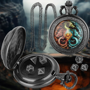 Xách Tay Chuỗi Vòng Cổ Rồng Túi Đồng Hồ Mini Đa Diện Dnd Kim Loại Xúc Xắc Cho Vai Trò Chơi Trò Chơi - Product Image 3