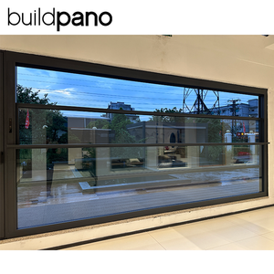 Cửa sổ ban công ngoài trời tự động cách âm hai lớp với lưới chống muỗi nâng điện dọc bằng nhôm - Product Image 1