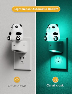 ไฟกลางคืน LED RGB ลายแพนด้า 0.5W สำหรับเด็ก เปลี่ยนสีได้ 10 สี ไฟกลางคืนขนาดเล็กทันสมัย เสียบปลั๊กติดผนัง สำหรับห้องนอนเด็ก - Product Image 4