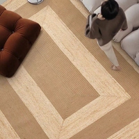 Handmade Rectangle Natural Jute Rugs Carpets Home Mats