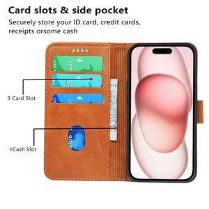 Étui portefeuille antichoc en cuir de qualité supérieure pour <span class=keywords><strong>Samsung</strong></span> Galaxy A25 5G SCG33 SC-53F - Product Image 3