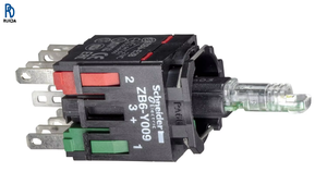 Módulo de Contacto y Lámpara Zb6zb31b, Lámpara Verde, Bloque de Iluminación, 12 V, 1 Contacto Normalmente Abierto, Incluye Base/Aro de Fijación, Harmony - Product Image 1