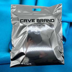 Custom LOGO Silver Mailer with Handle Waterproof Clothing Mailing Bags with Envelope Packaging Express Courier Bags - Product Image 2