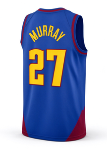 Maillot de basket-ball unisexe # 15 Nikola Jokic # 27 Jamal Murray # 32 Aaron Gordon Uniforme domicile/extérieur Statement 100% - Product Image 2
