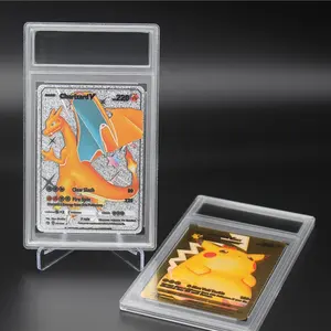 Leshiny 2022专业皮卡丘扑克透明卡盒展示盒扑克交易卡携带盒