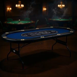 โต๊ะโป๊กเกอร์รูปวงรี Vevor ขนาด 84 นิ้ว สำหรับ 10 คน แบบพับได้ พร้อมที่วางแก้วสแตนเลส - Product Image 2