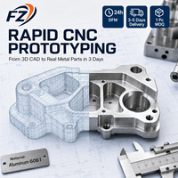Layanan Prototipe Cepat Kustom dengan Mesin CNC, Pengiriman Cepat 3 Hari, Part CNC, Pembuatan Prototipe Aluminium ABS Cepat, MOQ 1 Buah