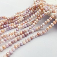 8mm Galvanoplastie Facettes DIY Bijoux Faits À La Main Accessoires Bracelet Plat Collier Assortiment De Perles Vertes