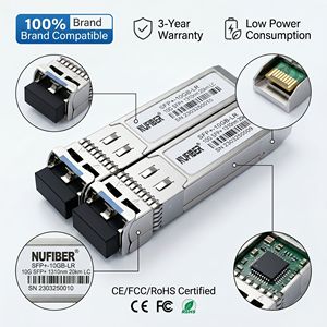 Ricetrasmettitore Ottico SFP Plus 10G Compatibile con Principali Standard, Modulo in Fibra SR LR ER ZR per Collegamenti da 10km, 20km, 40km, 80km - Product Image 1