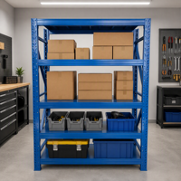 Étagères métalliques robustes pour entrepôt, étagères métalliques réglables à 4 niveaux, étagères empilables en acier, étagères de rangement pour garage, rayonnage empilable