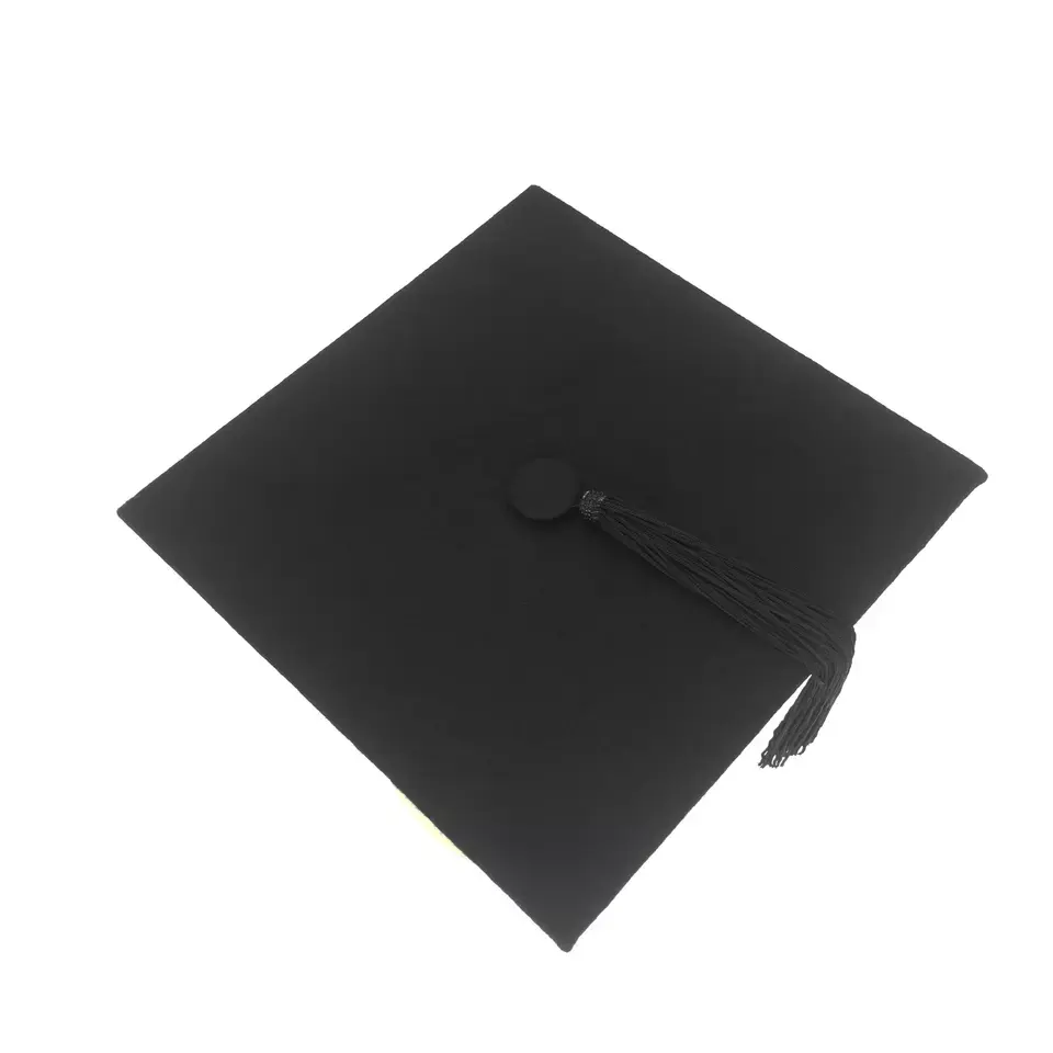 Factory wholesale customized black mortarboard hat square college hats trencher caps