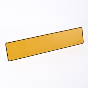 Placa de Matrícula Personalizada de Aluminio de 520*110mm, Color Blanco y Amarillo Reflectante, Estilo Europeo - Product Image 3