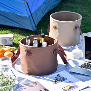 Seau pliable circulaire en PVC pour le camping en plein air, capacité de 20L/10L - Product Image 4