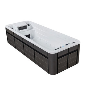 Piscina sobre suelo con sistema de natación contracorriente sin fin, spa grande para exteriores, sistema de entrenamiento, <span class=keywords><strong>construcción</strong></span> con estructura de acrílico. - Product Image 6