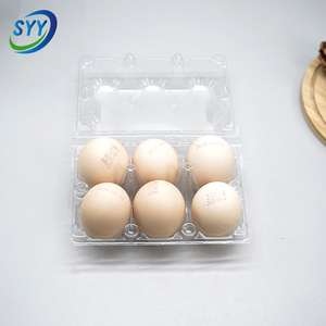 Clear Transparent Plastic <strong>Egg</strong> Tray Blister 6-<strong>Cell</strong> Food Grade Stackable Containers Custom Logo for 40-50g <strong>Eggs</strong> ISO9001 Certified - Product Image 2