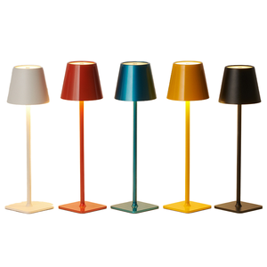 High Bright Modern Iron Cone Design Battery Powered Wireless Touch Control LED Night <b>Light</b> <b>Small</b> Table Lamp for Bedroom - Product Image 3