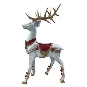 BSCI usine oem grandeur nature <span class=keywords><strong>noel</strong></span> debout statue <span class=keywords><strong>de</strong></span> renne en fibre <span class=keywords><strong>de</strong></span> verre pour la décoration <span class=keywords><strong>de</strong></span> Noël résine <span class=keywords><strong>de</strong></span> Noël - Product Image 2