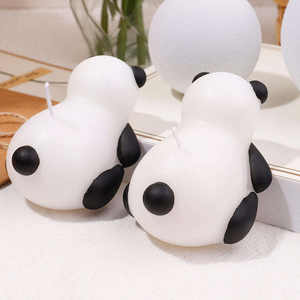 Bougies Panda endormies et mignonnes, bougies chauffe-plat parfumées, cadeaux blancs sur le thème des animaux pour la décoration de la maison, la table à manger, la chambre à coucher - Product Image 5