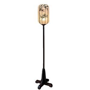 Bamboo Chinese Classical Floor Lamp Hand Painted Ink Bamboo LED Light Source Living Room Study <b>Zen</b> Style - Product Image 5
