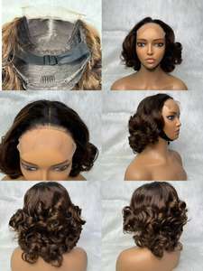 Promoción: Pelucas con Cierre de Encaje 5x5, Cabello Humano Rizado y Ondulado, 14 Pulgadas, Cabello Virgen Natural de Buena Calidad, Venta al Por Mayor - Product Image 4