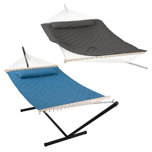 Bãi biển Ngoài trời treo đôi 11FT bông vải vườn Võng với treo và gối - Product Image 4